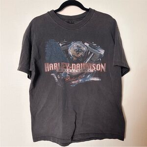 Harley-Davidson Black Short Sleeve Tee with Graphic Design